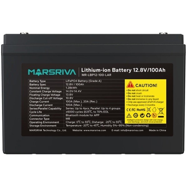 Фото - Акумулятор для ДБЖ Marsriva 12.8V/100Ah (MR-LBP12-100-LAR)